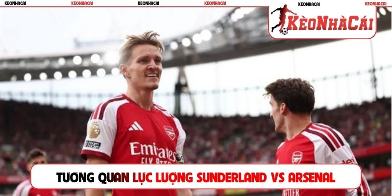 Tương quan lực lượng của Sunderland vs Arsenal